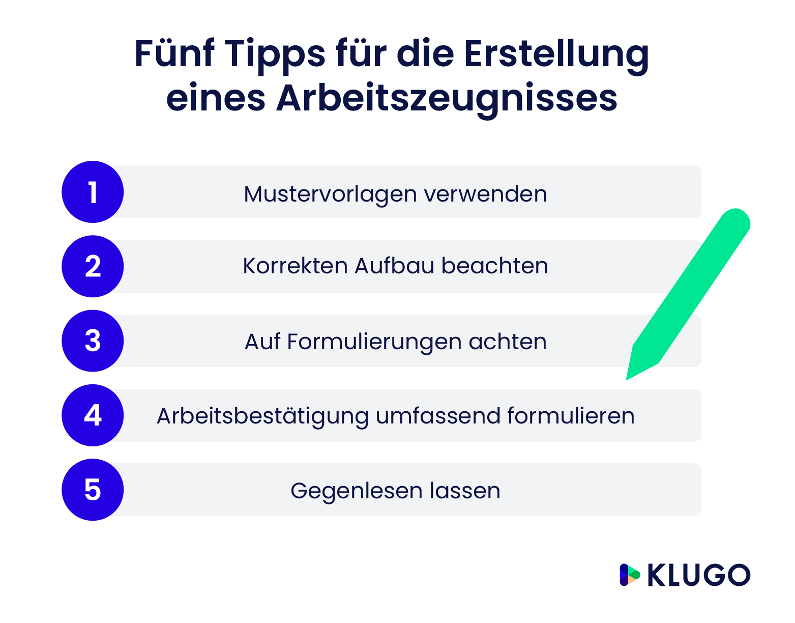 Arbeitszeugnis Selbst Erstellen: Vorlagen | KLUGO