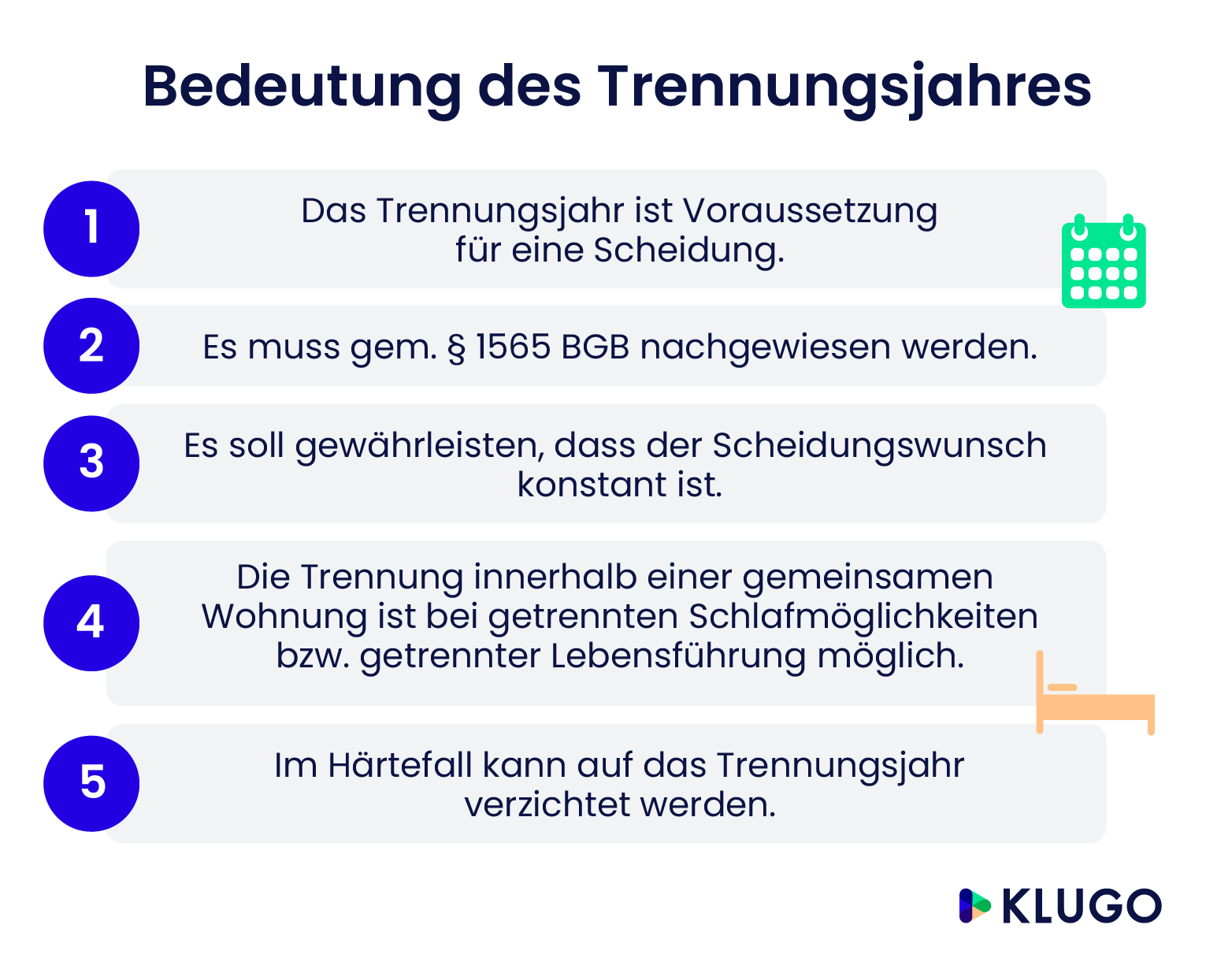 Trennungsjahr: Was Sie wissen müssen | KLUGO