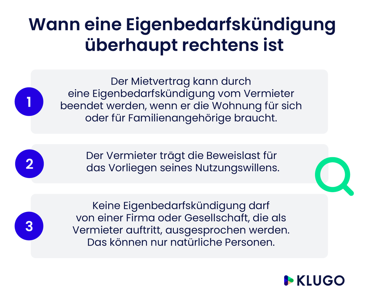 Kündigung wegen Eigenbedarf – Infografik